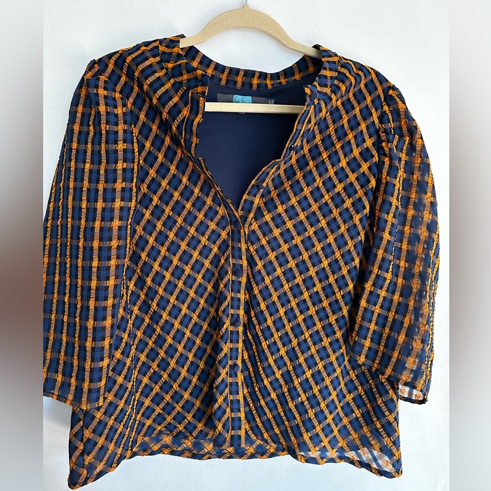 Anthropologie Silk Printed Blouse size 16P